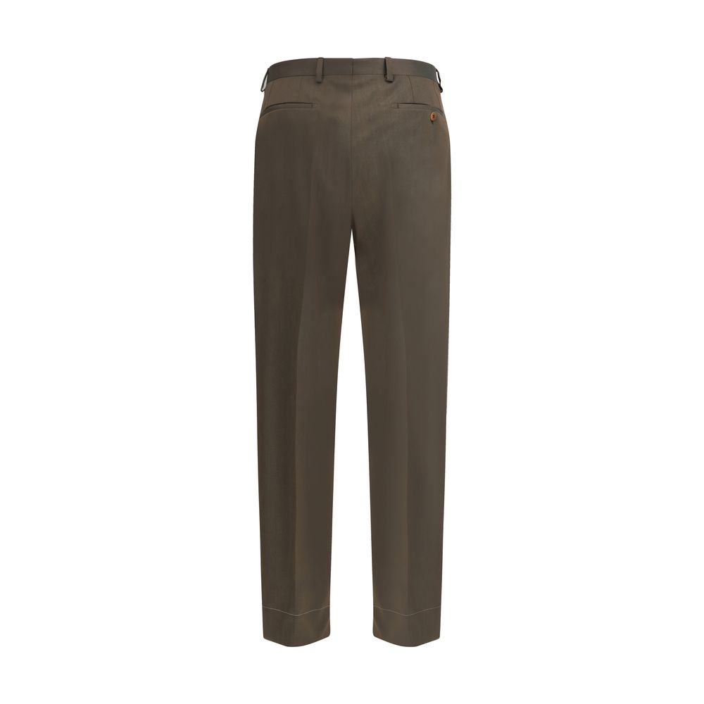 Brioni Zweifarbige Hose aus Fleece-Wolle
