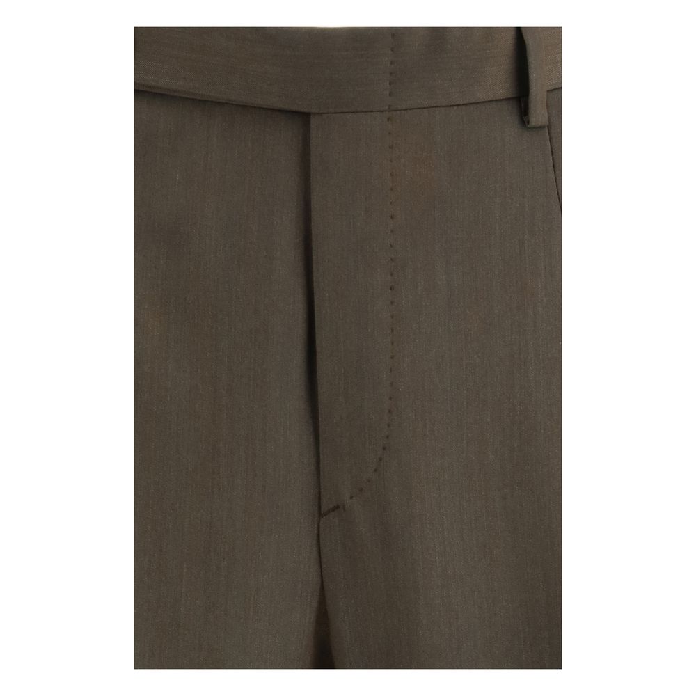 Brioni Zweifarbige Hose aus Fleece-Wolle